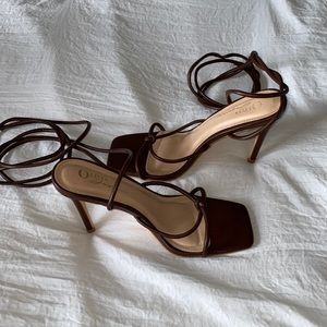 Strappy Brown High Heels (8)